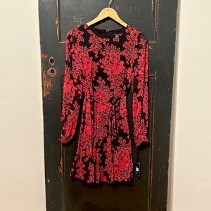 Tommy Hilfiger Red & Black Floral Dress